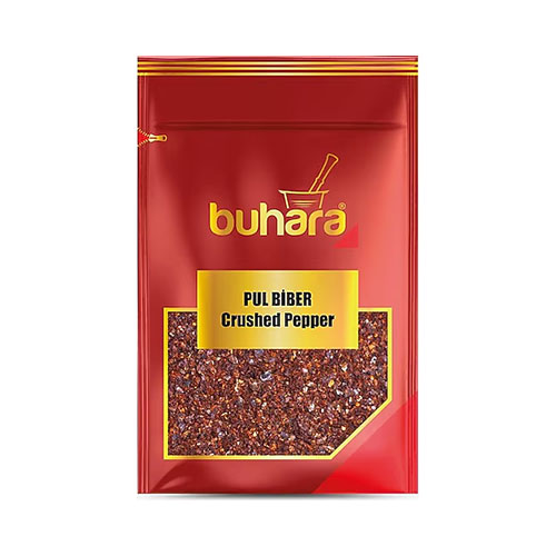 BUHARA წითელი წიწაკა დაღერღილი 50გრ*12ც(PUL TATLI) 8692888628920