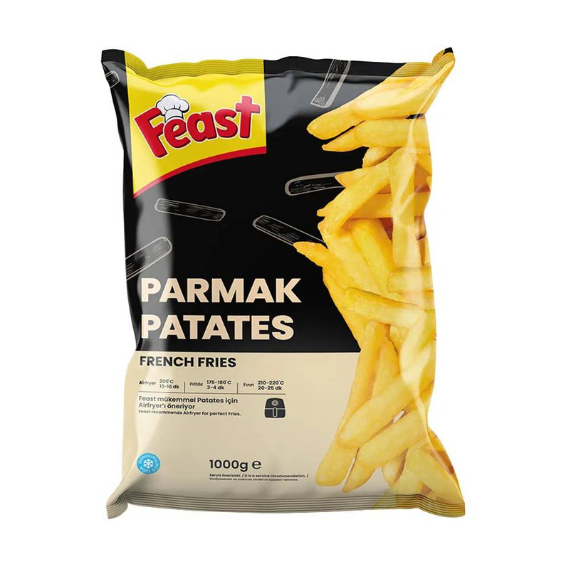 FEAST IQF გაყინული კარტოფილი  10*10 მმ 1000გრ *10ც 8697343644255