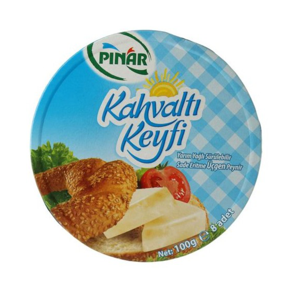PINAR პორციული სამკუთხა მდნარი ყველი ნახ. ცხ. 12,5გრ*8ც*48შ. 8690565025918