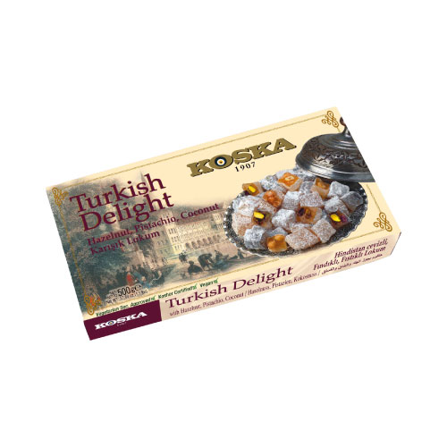 KOSKA შერეული ლუხუმი(თხილით, ფისტით, ქოქოსით) 500გრ*12ც