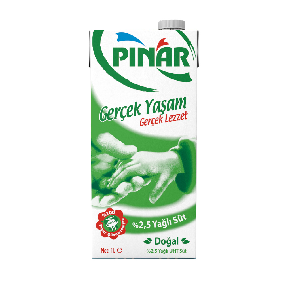 PINAR UHT რძე 2,5% 1ლტ*12ც 8690565026038