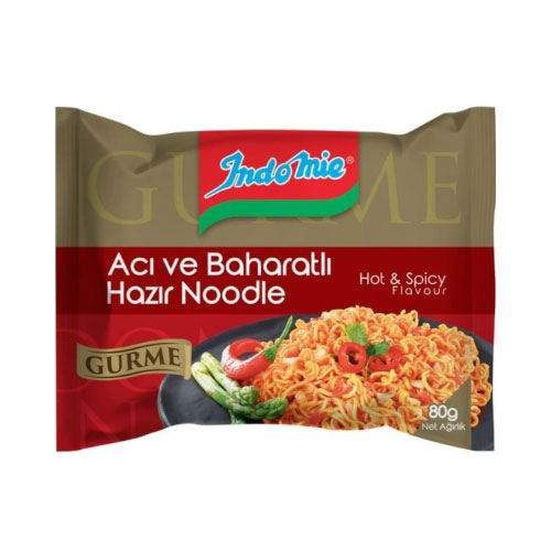 INDOMIE გურმე ცხარე ნუდლსი სუნელებით 80გრ*40ც 8680908020083