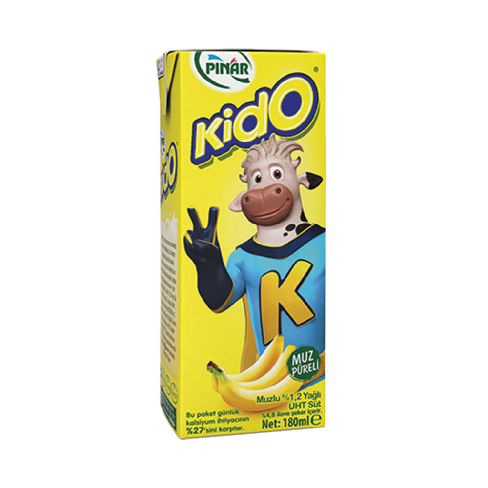 PINAR KIDO 1,2% MUZLU SÜT 180ML*27 8690565022085