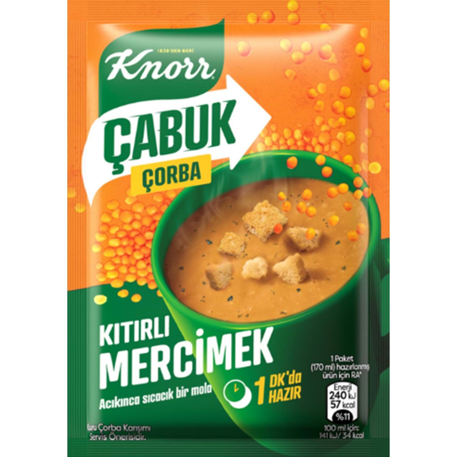 KNORR სწრაფი მზა სუპი ოსპის 22გრ*144ც 8683130067642