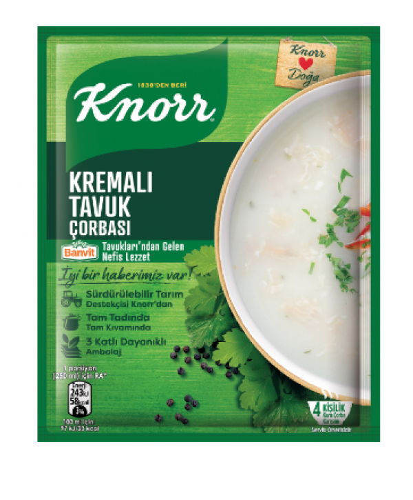KNORR სწრაფი მზა სუპი ქათმის 65გრ*144ც 8690637018626