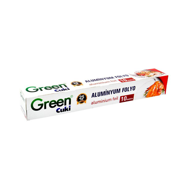 GREEN ალუმინის კილიტა 45სმ.*100 მტრ.*25ც (10მიკრ. ) 710053