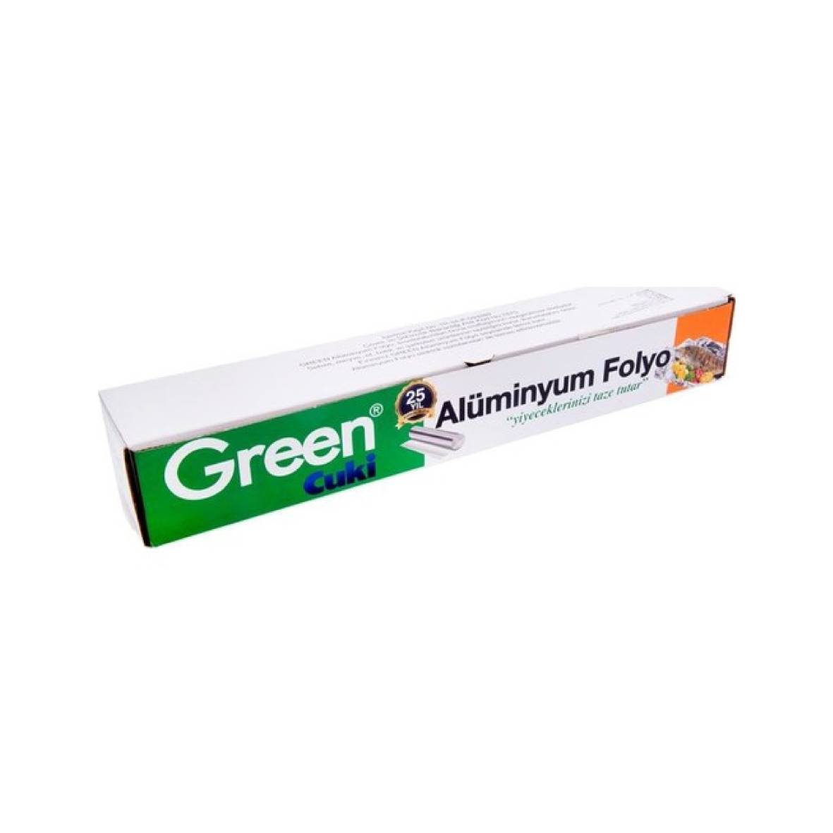 GREEN ალუმინის კილიტა 30სმ*600გრ*50 მ*10 მკრნ 20ც ყუთით 8695424200048