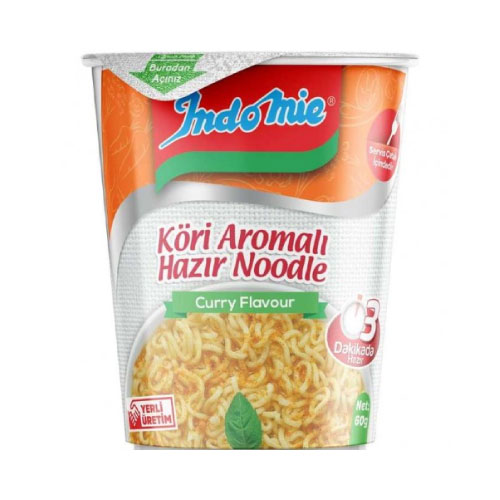 INDOMIE ნუდლსი კარის სუნელით  (ჭიქაში) 60 გრ*24ც 8680908021011