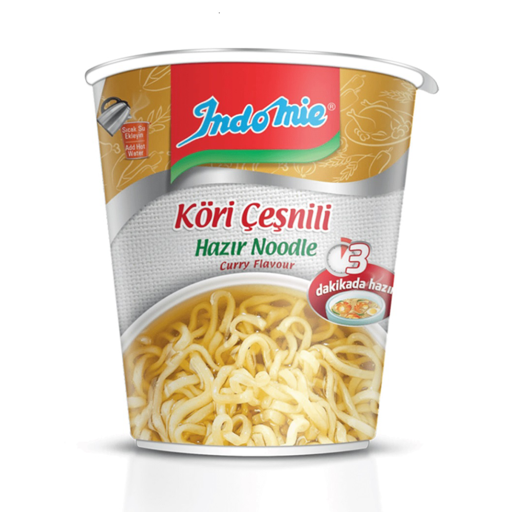 INDOMIE ნუდლსი კარის სუნელით  (ჭიქაში) 60 გრ*24ც