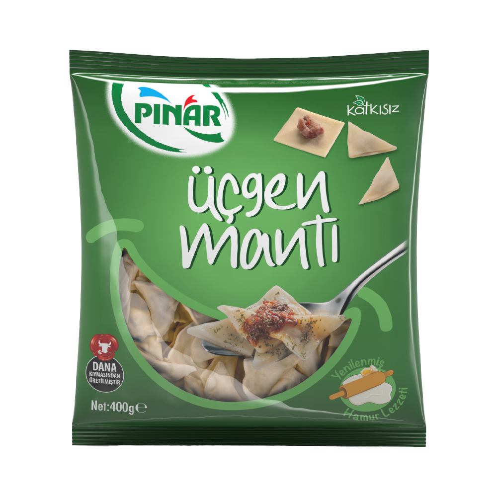 PINAR გაყინული "სამკუთხა" მანთი 400გრ*12ც( MANTI)