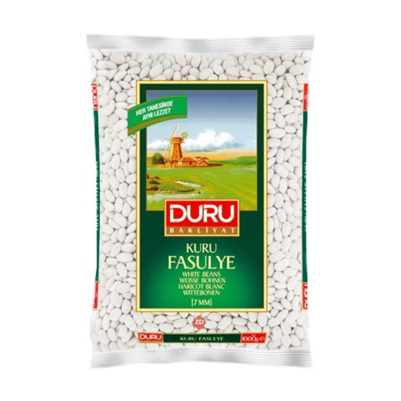 DURU თეთრი ლობიო 7მმ 2კგ*8ც 8691440309352