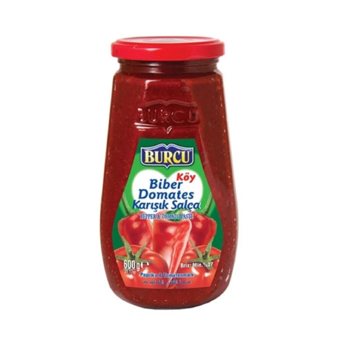 BURCU ბულგარულის და ტომატის პასტა 600გრ*12ც(შუშა)