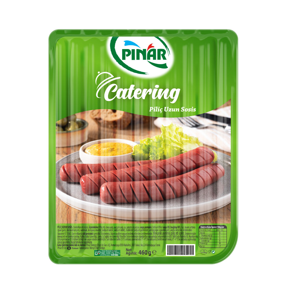 PINAR CATERING ქათმის სოსისი 460გრ*12ც 8690527031209